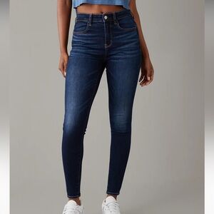 American Eagle Next Level Stretch Hi Rise Jegging Dark Atlantic Women’s Size 0